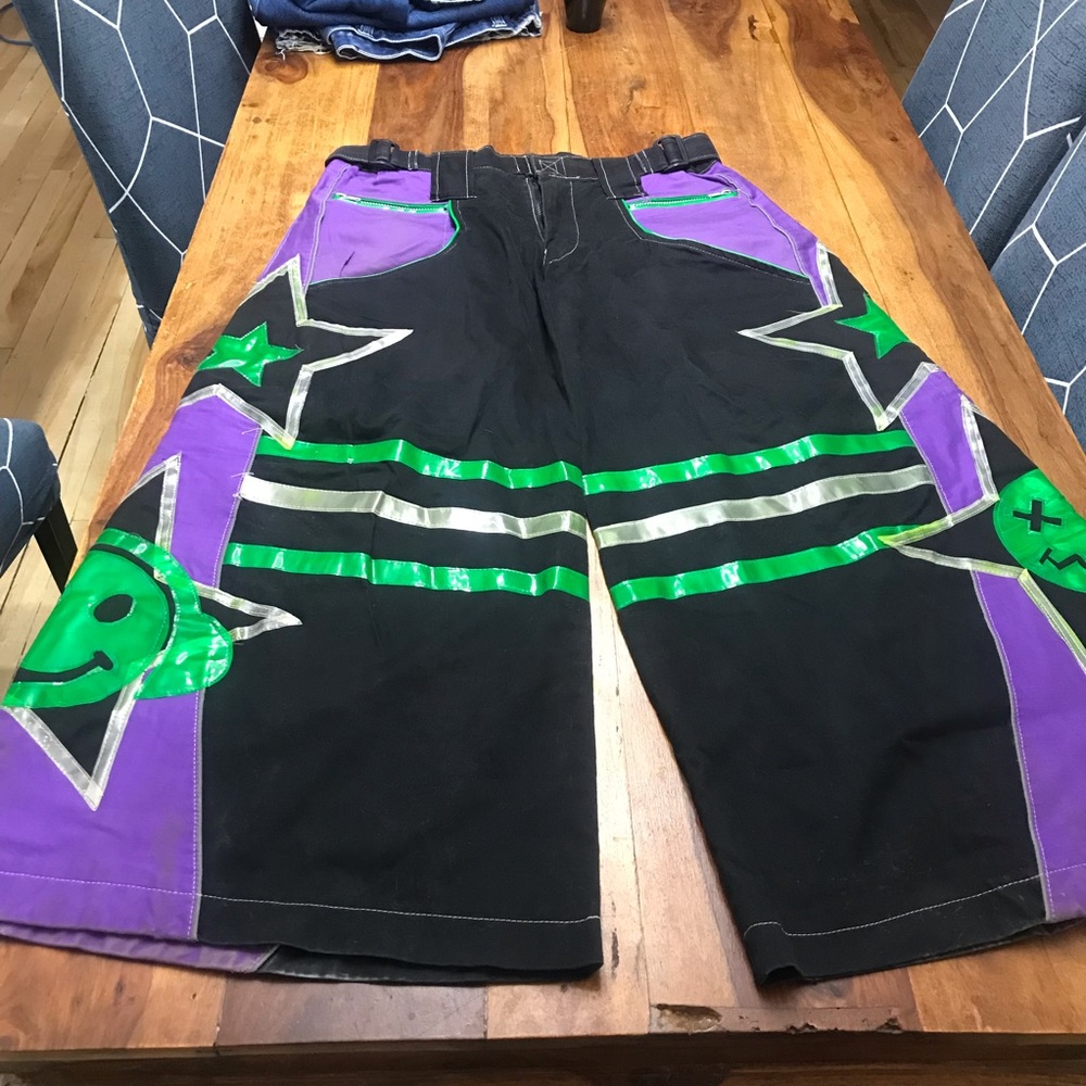 Reflective rave phat pants